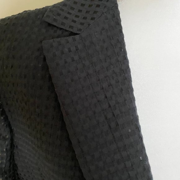 AKRIS Vintage sheer squares cropped jacket size 8 - Picture 5 of 5